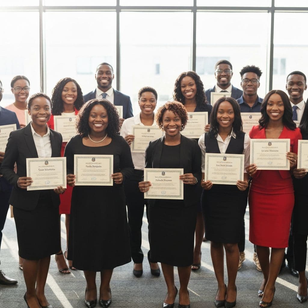 Graduates celebrating completion
